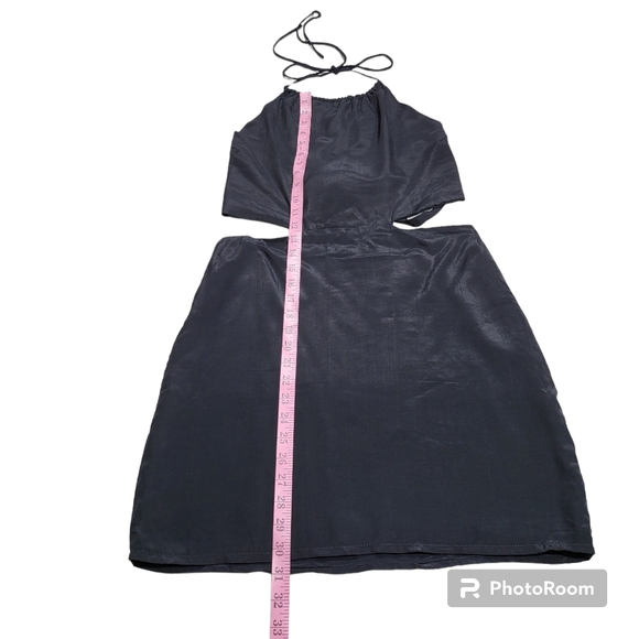 With Jean Black Gia  Style Halter Mini Dress Size M - Picture 12 of 16